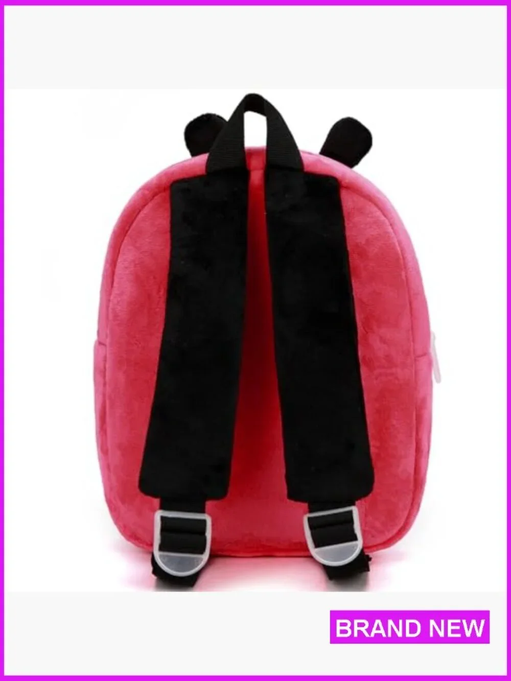 Plush Zoo Animal Backpack Fun Cartoon Design Adjustable Straps Daypack